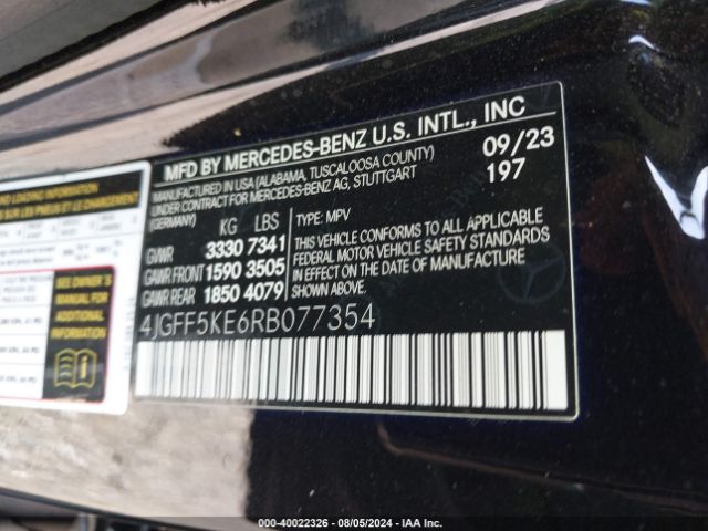 4JGFF5KE6RB077354 Mercedes-Benz Gls 450 4matic