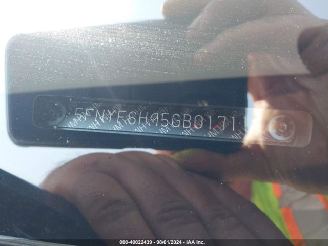 5FNYF6H95GB017119 Honda Pilot Touring