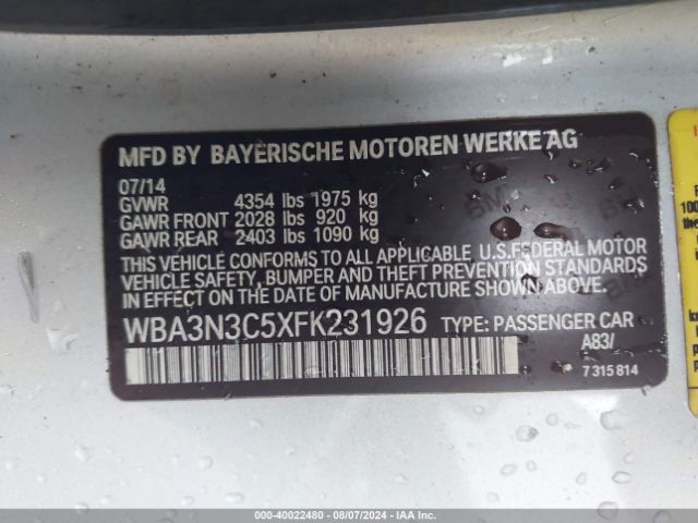 WBA3N3C5XFK231926 BMW 428i