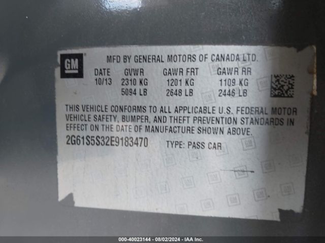 2G61S5S32E9183470 Cadillac Xts Platinum