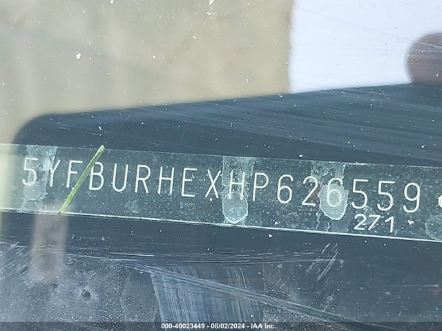 Toyota COROLLA LE 2017 5YFBURHEXHP626559 Image 9