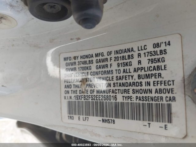 19XFB2F52EE268016 Honda Civic Lx