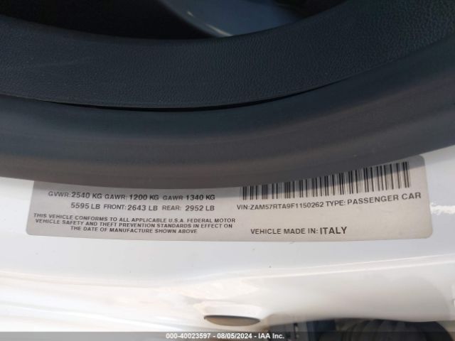 ZAM57RTA9F1150262 Maserati Ghibli S Q4