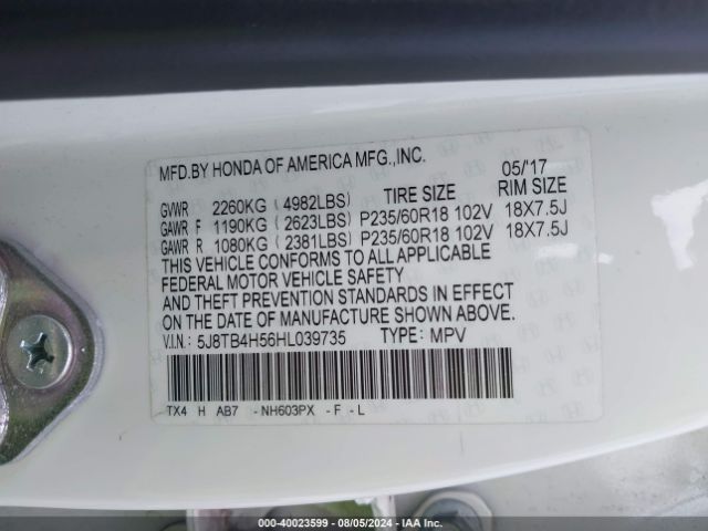 5J8TB4H56HL039735 Acura Rdx Technology   Acurawatch Plus Packages/w/technology Package