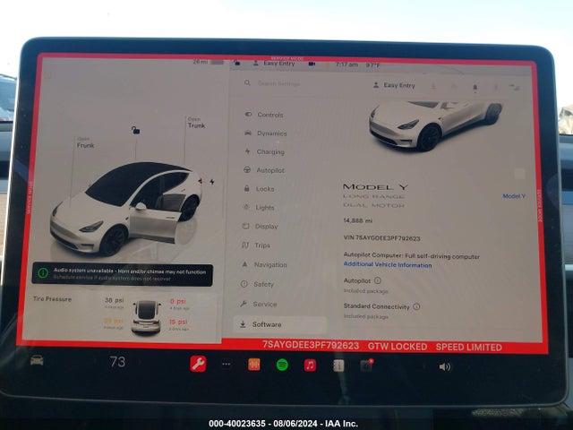 7SAYGDEE3PF792623 Tesla Model Y Awd/long Range Dual Motor All-wheel Drive