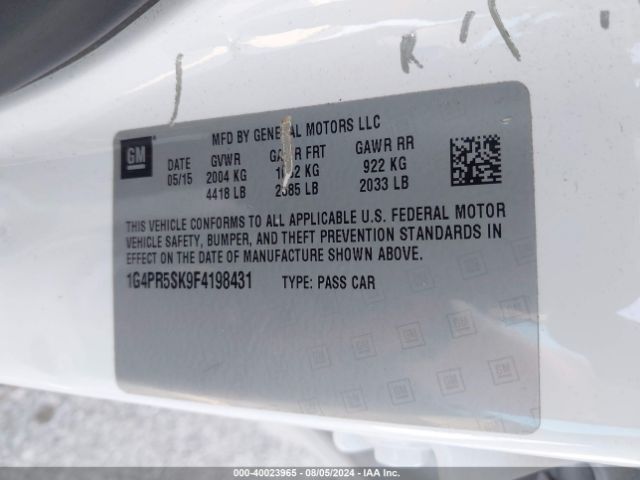 1G4PR5SK9F4198431 Buick Verano Convenience Group