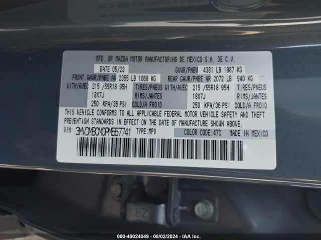 Mazda Cx-30 2.5 S Carbon Edition 2023 3MVDMBCM0PM557741 Image 9