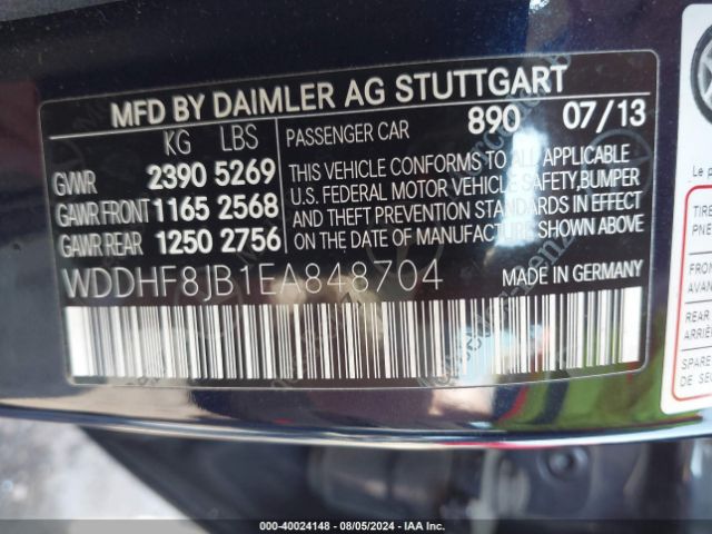 WDDHF8JB1EA848704 Mercedes-Benz E 350 4matic