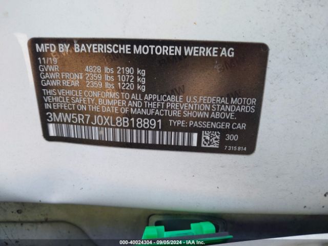 3MW5R7J0XL8B18891 BMW 330i Xdrive