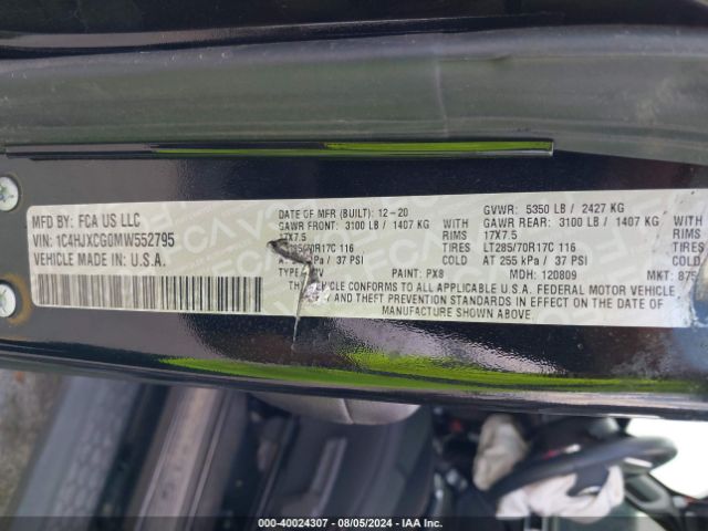 1C4HJXCG0MW552795 Jeep Wrangler Rubicon 4x4