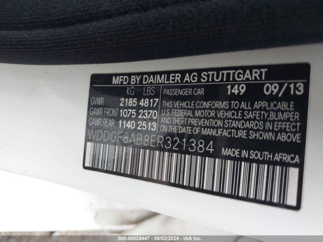 WDDGF8AB8ER321384 Mercedes-Benz C 300 Luxury 4matic/sport 4matic