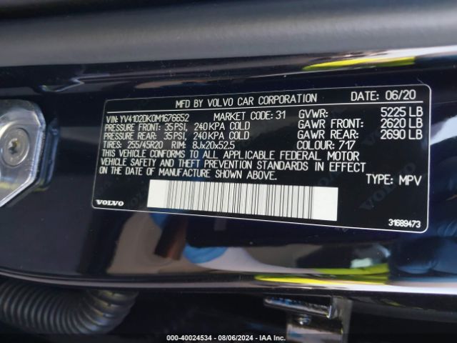 YV4102DK0M1676652 Volvo Xc60 T5 Momentum