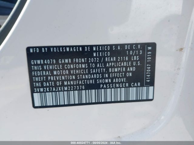 3VW2K7AJXEM227376 Volkswagen Jetta 2.0l S