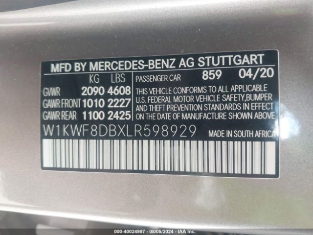W1KWF8DBXLR598929 Mercedes-Benz C 300