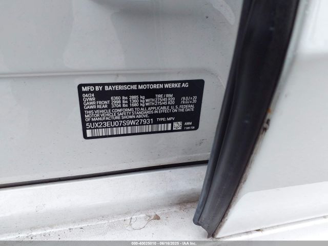 5UX23EU07S9W27931 BMW X5