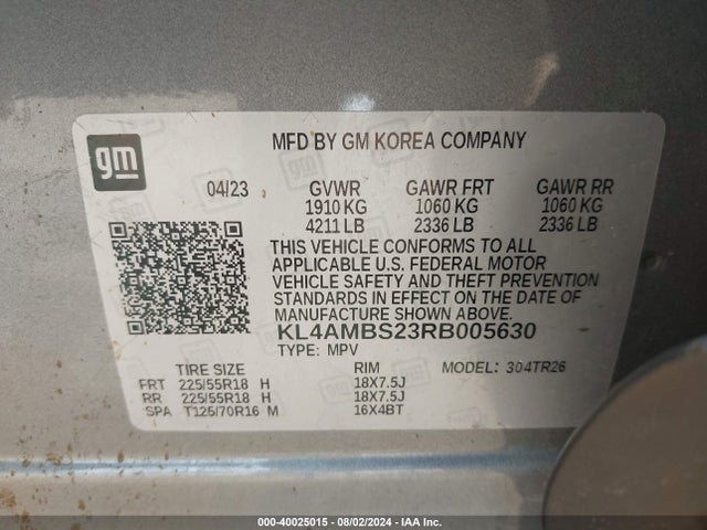 KL4AMBS23RB005630 Buick Encore Gx Preferred Fwd