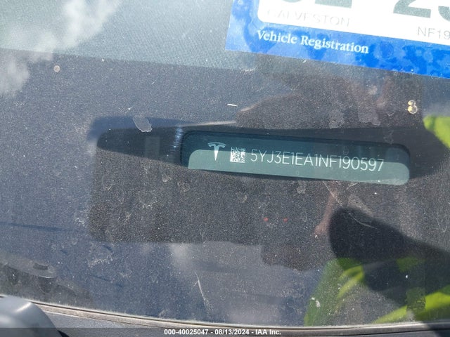 2022 TESLA MODEL 3 5YJ3E1EA1NF190597 Photo 8