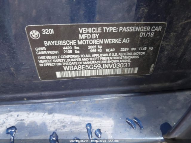 WBA8E5G59JNV03031 BMW 320i Xdrive