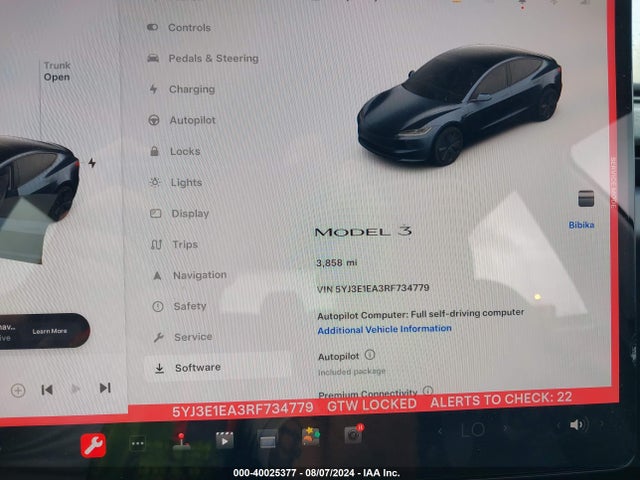 2024 TESLA MODEL 3 5YJ3E1EA3RF734779 Photo 6