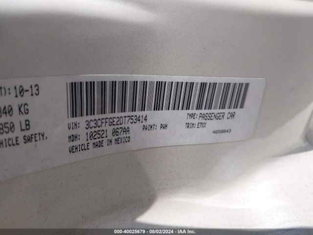 2013 FIAT 500E 3C3CFFGE2DT753414 Photo 8
