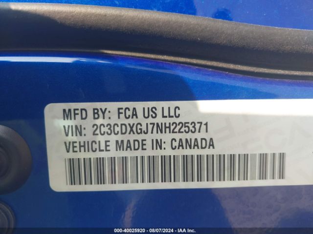 2C3CDXGJ7NH225371 Dodge Charger Scat Pack