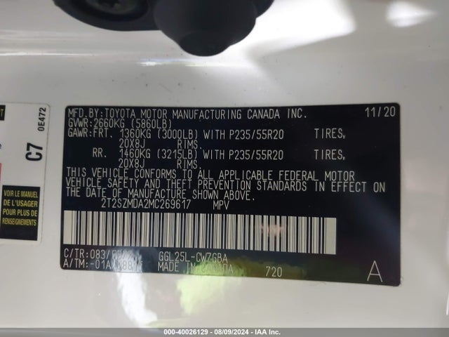2T2SZMDA2MC269617 Lexus Rx 350 F Sport Appearance