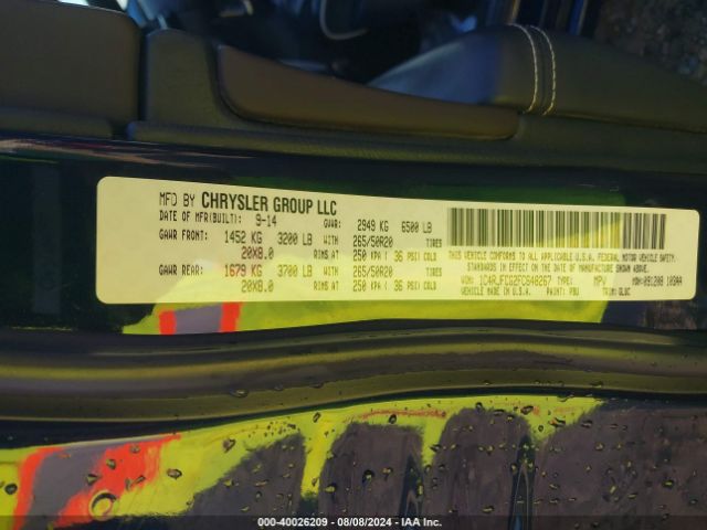 1C4RJFCG2FC648267 Jeep Grand Cherokee Overland