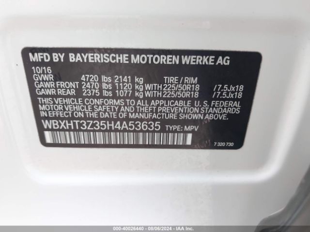 WBXHT3Z35H4A53635 BMW X1 Xdrive28i