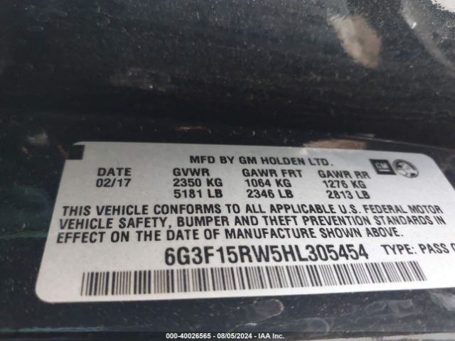 6G3F15RW5HL305454 Chevrolet SS