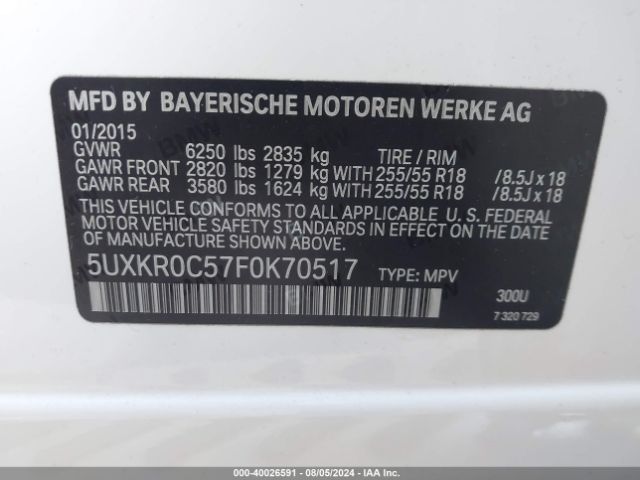 5UXKR0C57F0K70517 BMW X5 Xdrive35i