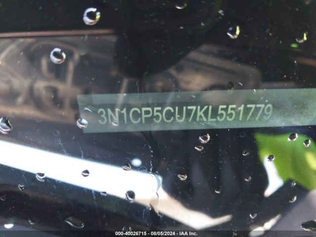 3N1CP5CU7KL551779 Nissan KICKS SV