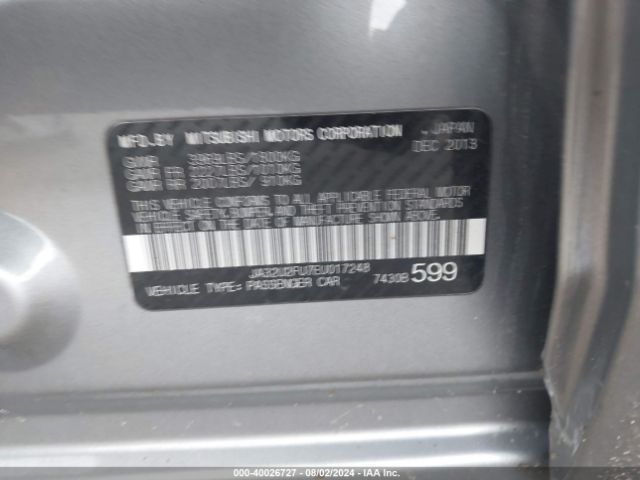 JA32U2FU7EU017248 Mitsubishi LANCER ES