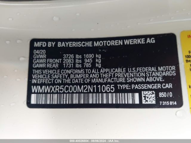 WMWXR5C00M2N11065 Mini Hardtop Cooper S
