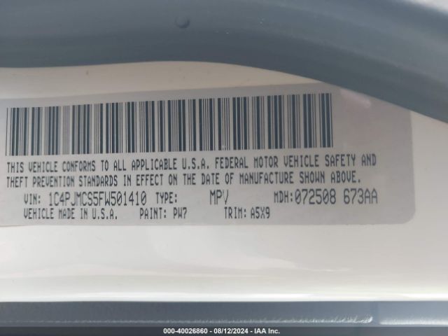 1C4PJMCS5FW501410 Jeep Cherokee Latitude