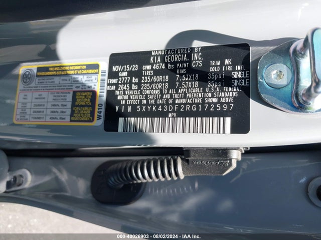 KIA Sportage Sx 2024 5XYK43DF2RG172597 Image 9