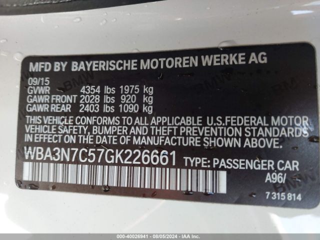 WBA3N7C57GK226661 BMW 428i