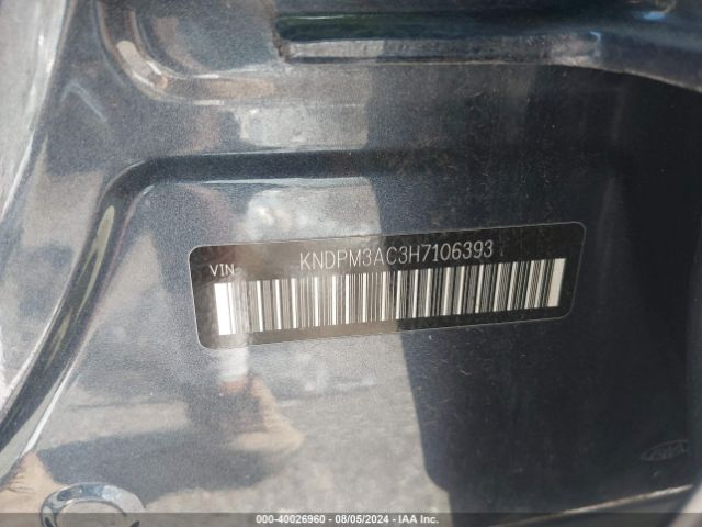 KNDPM3AC3H7106393 KIA Sportage Lx