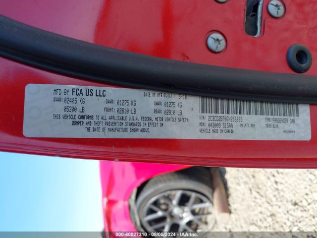 2C3CDZBT0GH256095 Dodge Challenger R/t Plus