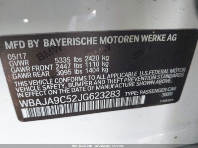 WBAJA9C52JG623283 BMW 530e Iperformance