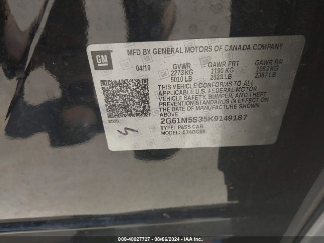 2G61M5S35K9149187 Cadillac XTS LUXURY