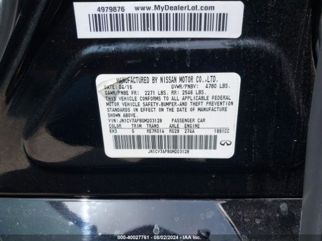 JN1CV7AP8GM203128 Infiniti Q50 2.0t Premium