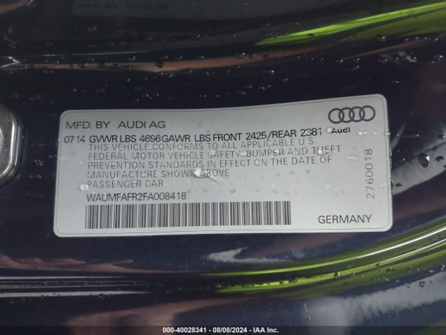 WAUMFAFR2FA008418 Audi A5 2.0t Premium