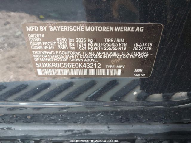 5UXKR0C56E0K43212 BMW X5 Xdrive35i