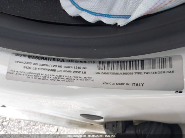 ZAM57XSA5J1300365 Maserati Ghibli