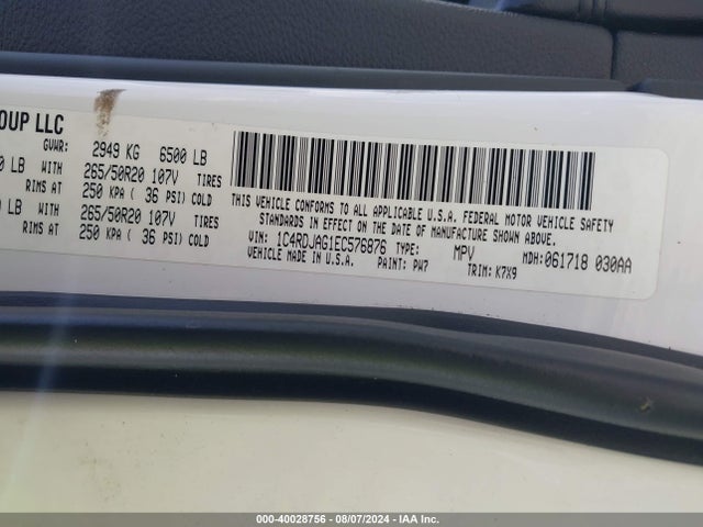 Dodge Durango Sxt 2014 1C4RDJAG1EC576876 Image 9