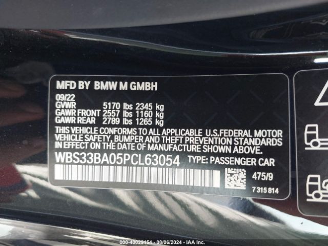WBS33BA05PCL63054 BMW M4 Competition Xdrive