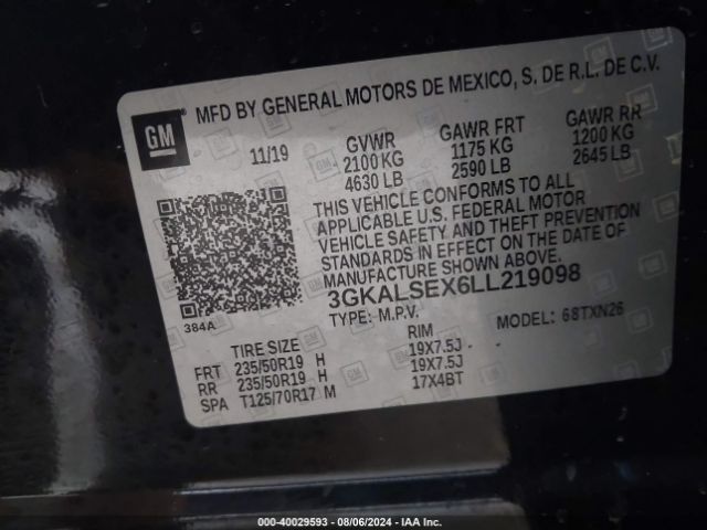 3GKALSEX6LL219098 GMC Terrain Fwd Denali