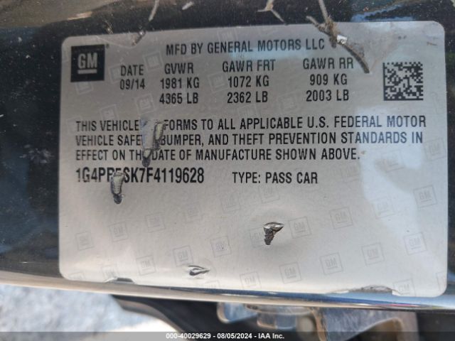 1G4PR5SK7F4119628 Buick Verano Convenience Group