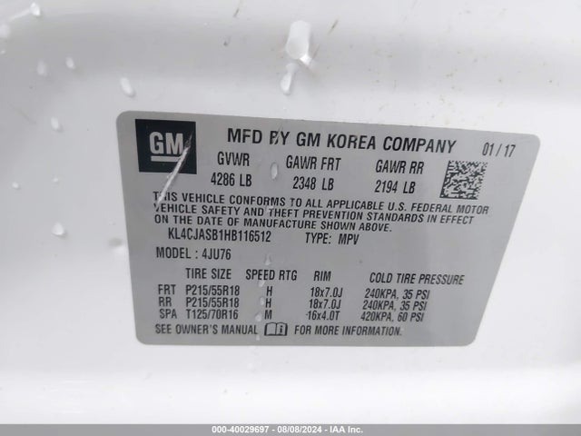 Buick Encore Preferred 2017 KL4CJASB1HB116512 Image 9