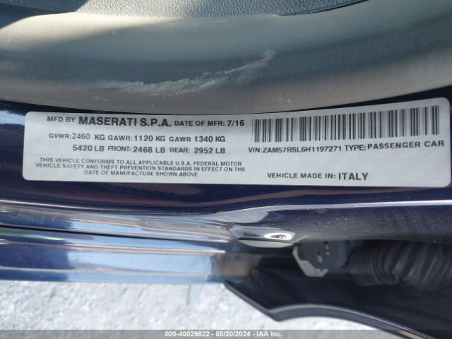 ZAM57RSL6H1197271 Maserati GHIBLI S